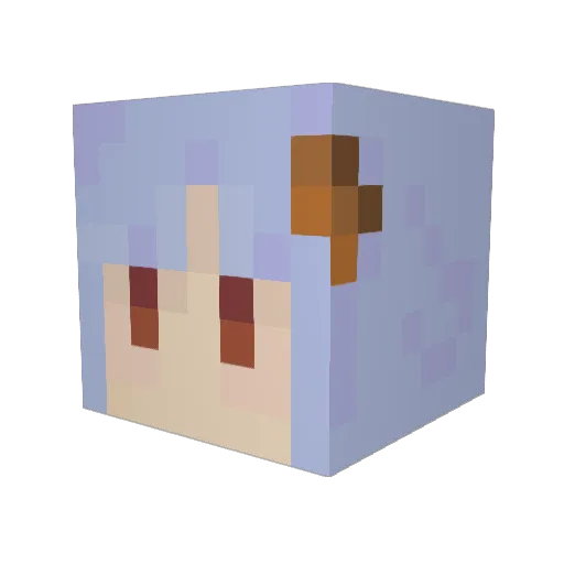 acorella Minecraft avatar head, 3D render