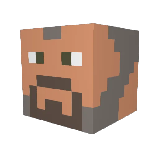 acorn12 Minecraft avatar head, 3D render