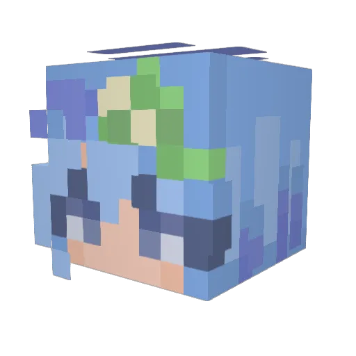 acornbubble Minecraft avatar head, 3D render