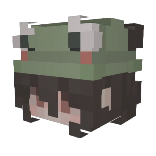 acornbutton Minecraft avatar head, 3D render