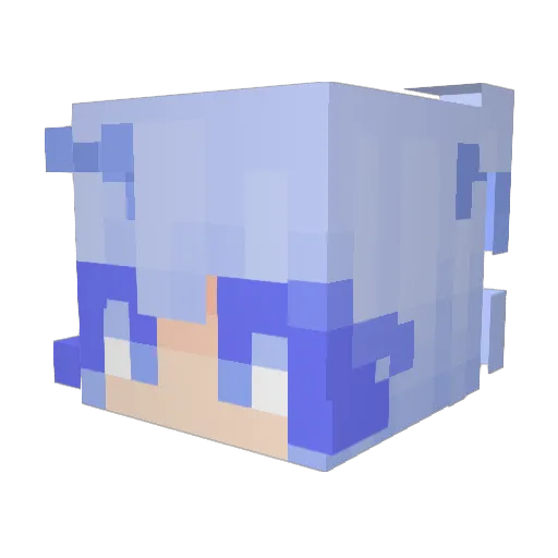 acornet Minecraft avatar head, 3D render