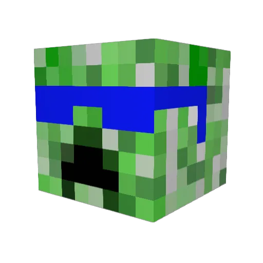 acp2 Minecraft avatar head, 3D render