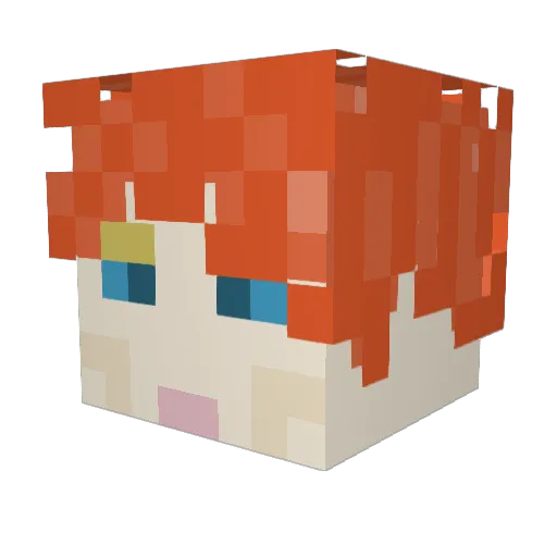 acpondo Minecraft avatar head, 3D render