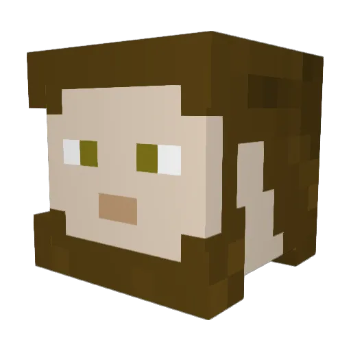 acraize Minecraft avatar head, 3D render
