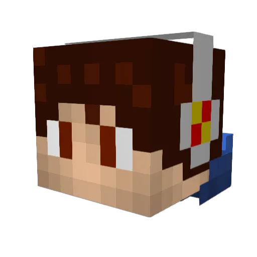 acri_ Minecraft avatar head, 3D render