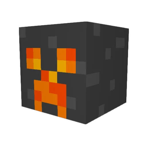 acridasteroid Minecraft avatar head, 3D render