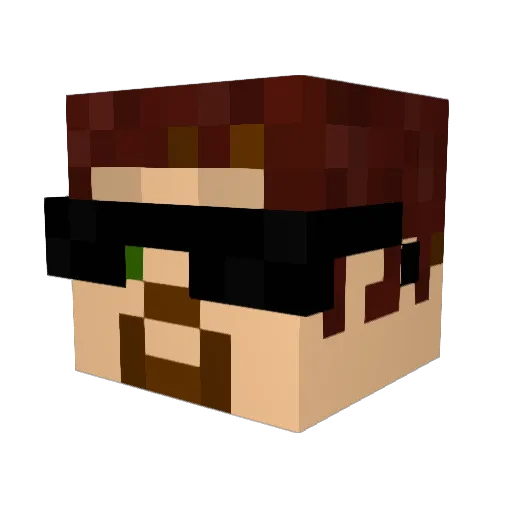 acronesf Minecraft avatar head, 3D render