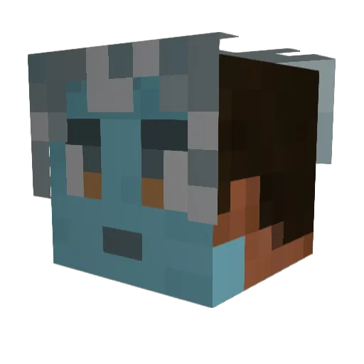 acrossan Minecraft avatar head, 3D render