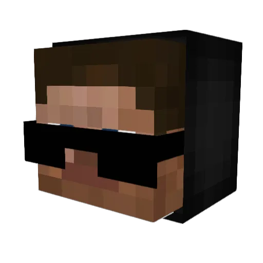acrysha Minecraft avatar head, 3D render