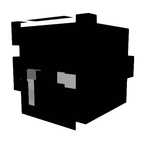 actjxsh Minecraft avatar head, 3D render
