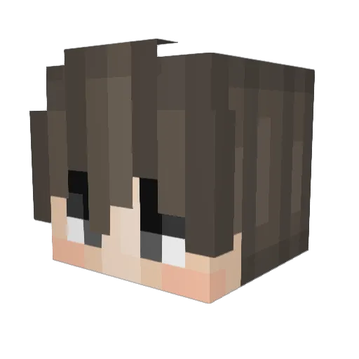 actors Minecraft avatar head, 3D render
