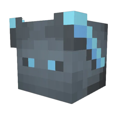 actquncx Minecraft avatar head, 3D render