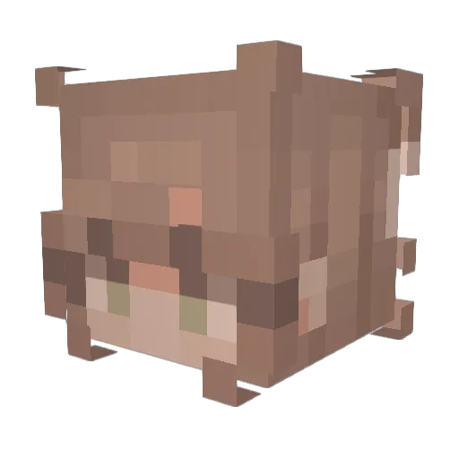 actualfact Minecraft avatar head, 3D render