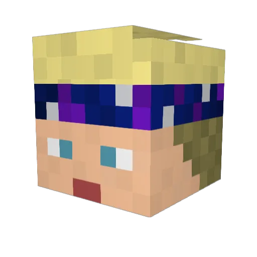 actually_luca Minecraft avatar head, 3D render