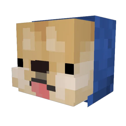 actuallyj Minecraft avatar head, 3D render