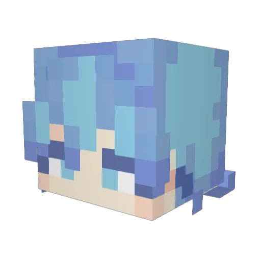 actuallyy Minecraft avatar head, 3D render