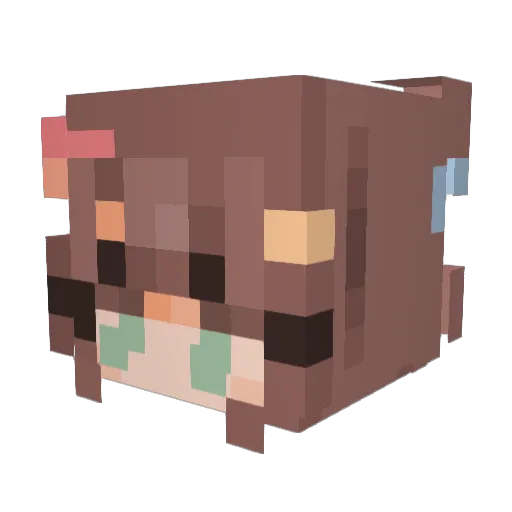 actualsnail Minecraft avatar head, 3D render