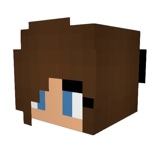 actualtrashcan Minecraft avatar head, 3D render