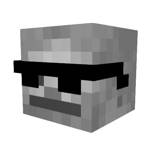 acyd Minecraft avatar head, 3D render