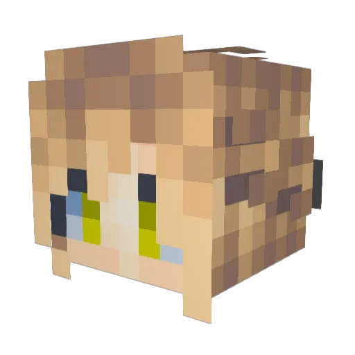 ad1321 Minecraft avatar head, 3D render