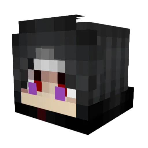ad18K Minecraft avatar head, 3D render