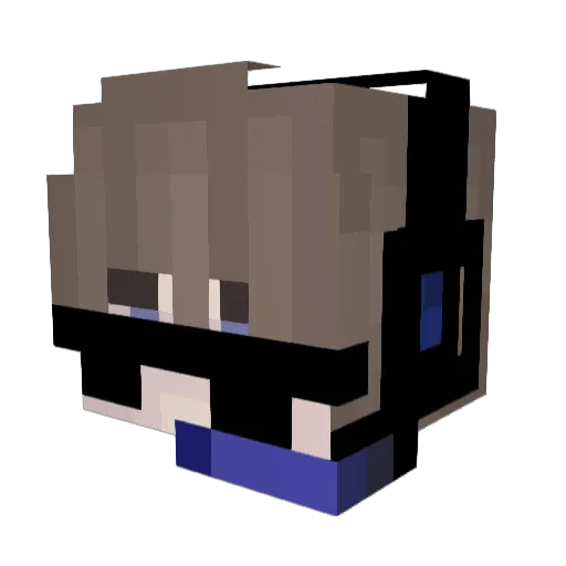 ad1kw Minecraft avatar head, 3D render