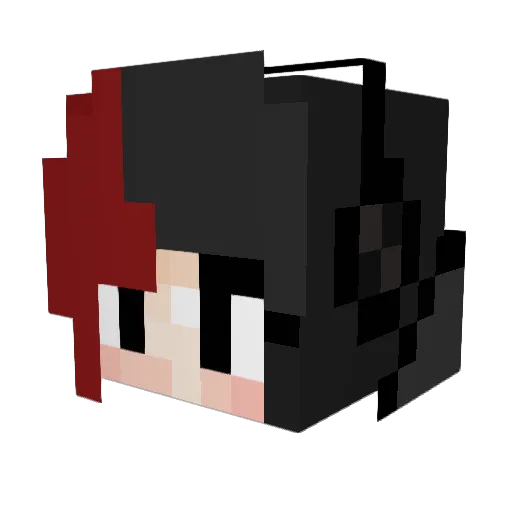 ad3l3_ Minecraft avatar head, 3D render