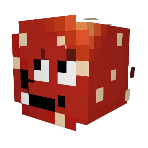 ad4mame Minecraft avatar head, 3D render