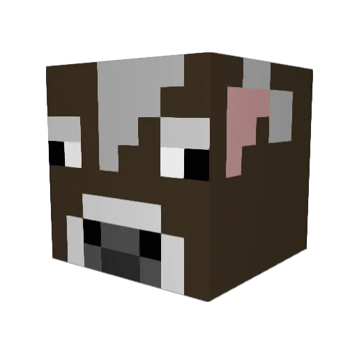 ad_08 Minecraft avatar head, 3D render