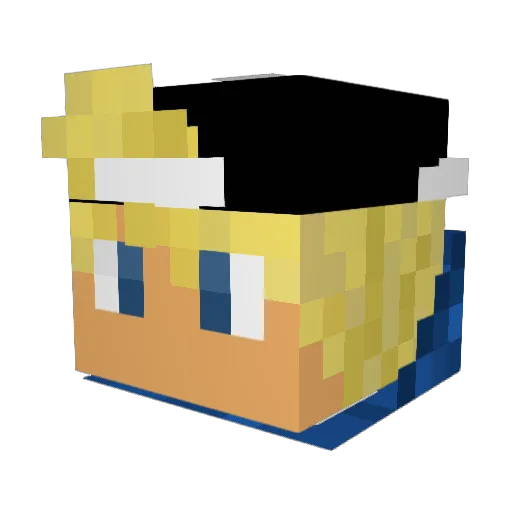 ad_breaker Minecraft avatar head, 3D render