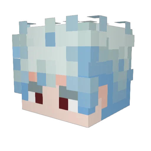 ada7 Minecraft avatar head, 3D render