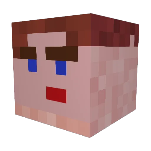adaQ888 Minecraft avatar head, 3D render