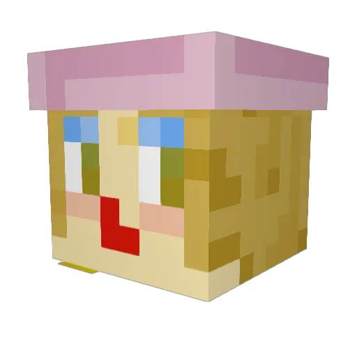 adabuilder Minecraft avatar head, 3D render