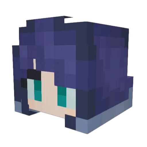 adachiiis Minecraft avatar head, 3D render