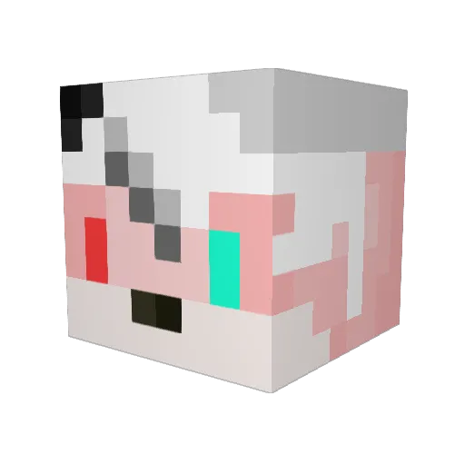 adaiTW Minecraft avatar head, 3D render