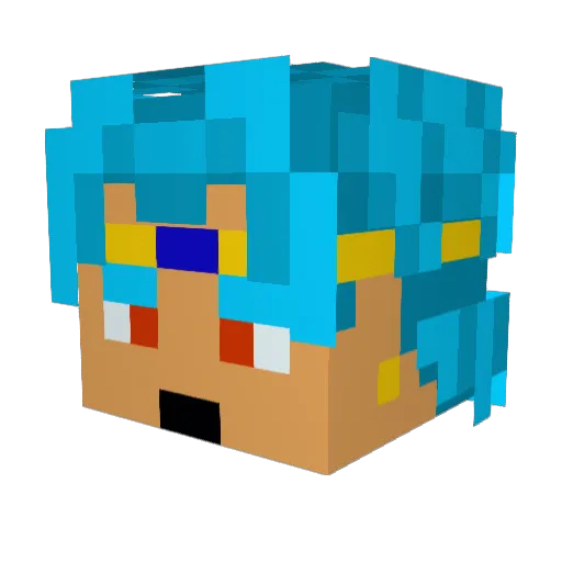 adaliboy Minecraft avatar head, 3D render