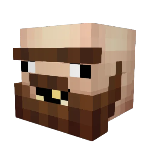 adam23_ Minecraft avatar head, 3D render