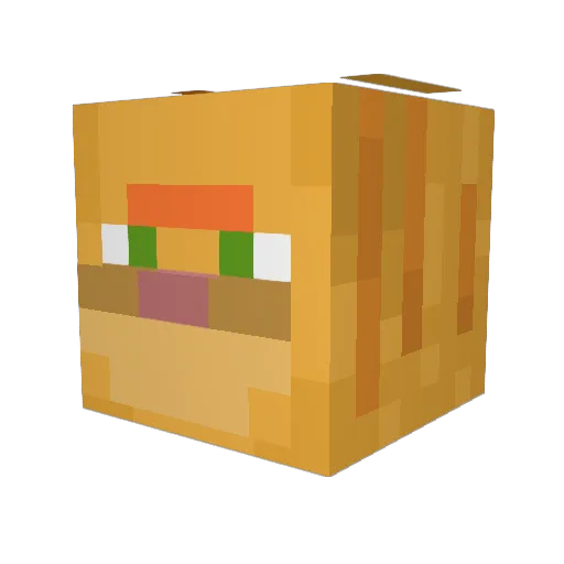adamQI Minecraft avatar head, 3D render