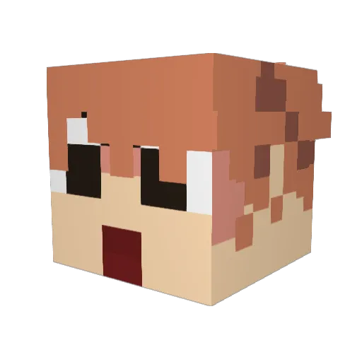 adamSKELETON Minecraft avatar head, 3D render