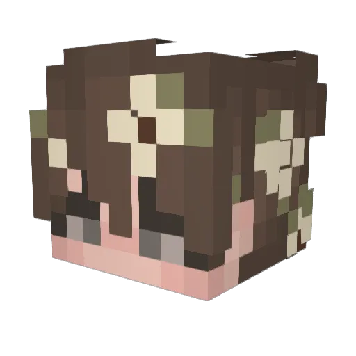 adamantinetoska Minecraft avatar head, 3D render