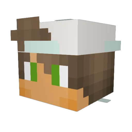 adamber Minecraft avatar head, 3D render
