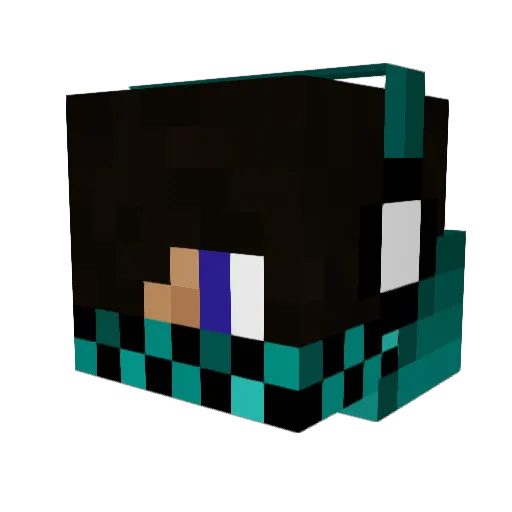 adamdadum Minecraft avatar head, 3D render