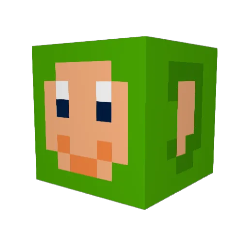 adamfavell Minecraft avatar head, 3D render