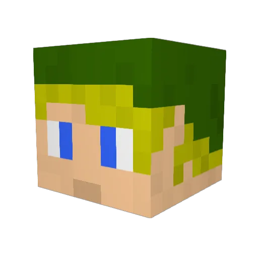 adamhayek Minecraft avatar head, 3D render