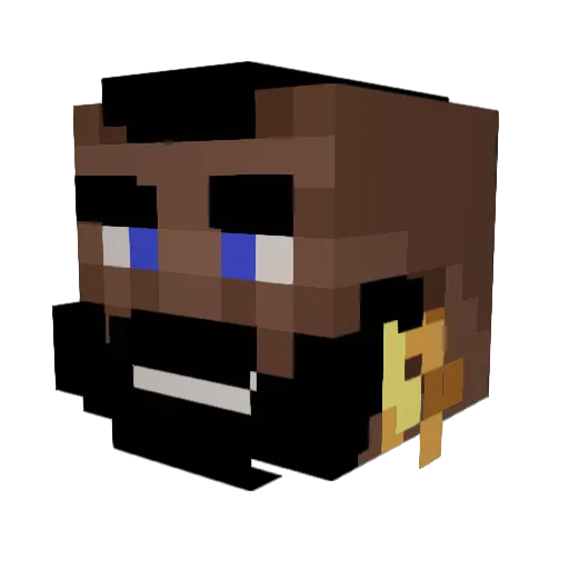 adamikoxd Minecraft avatar head, 3D render