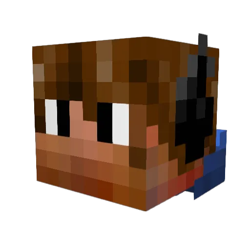 adamimichal Minecraft avatar head, 3D render