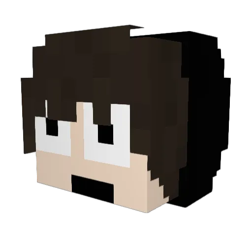 adammnm Minecraft avatar head, 3D render