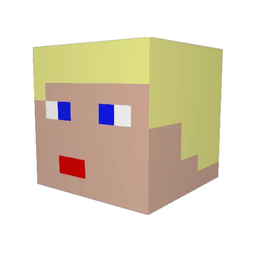adamoscz02 Minecraft avatar head, 3D render