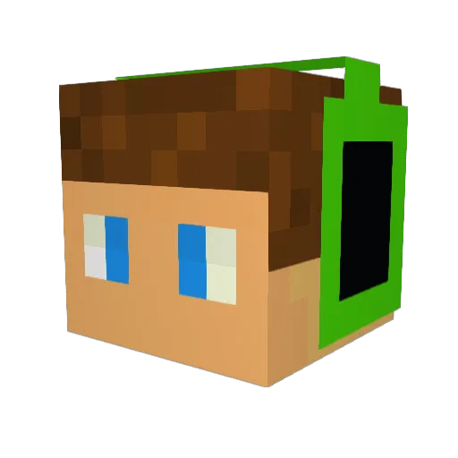 adamovitch Minecraft avatar head, 3D render