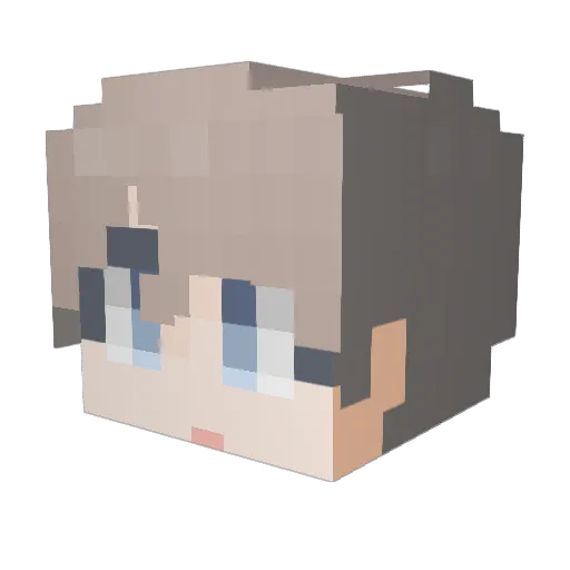 adampysoic Minecraft avatar head, 3D render